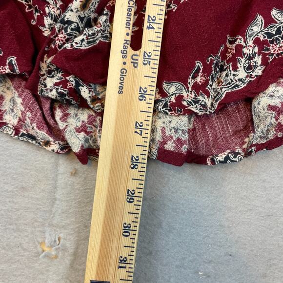 Free People Smooth Talker Womens Sz XS Boho Mini Dress Red - Picture 12 of 12